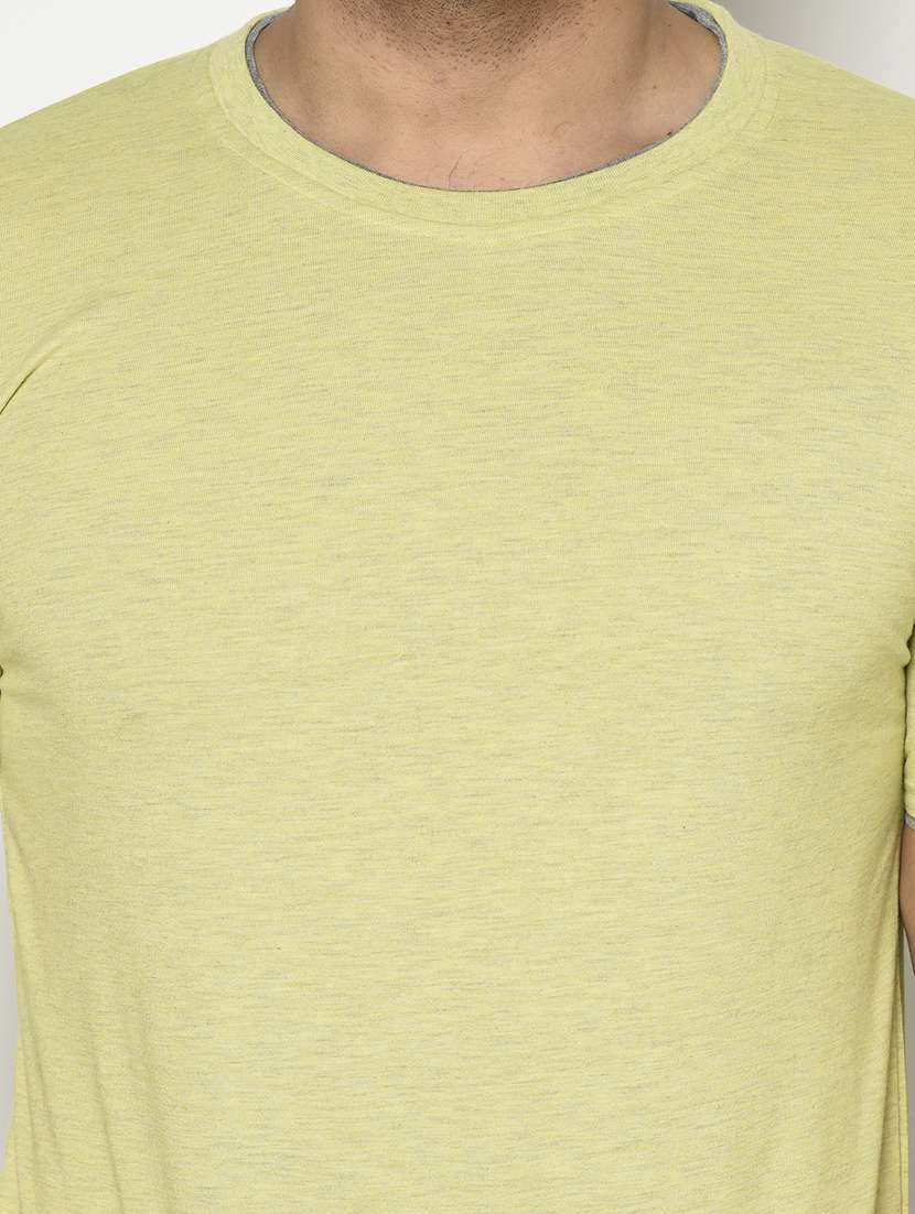 Yellow Solid T Shirt