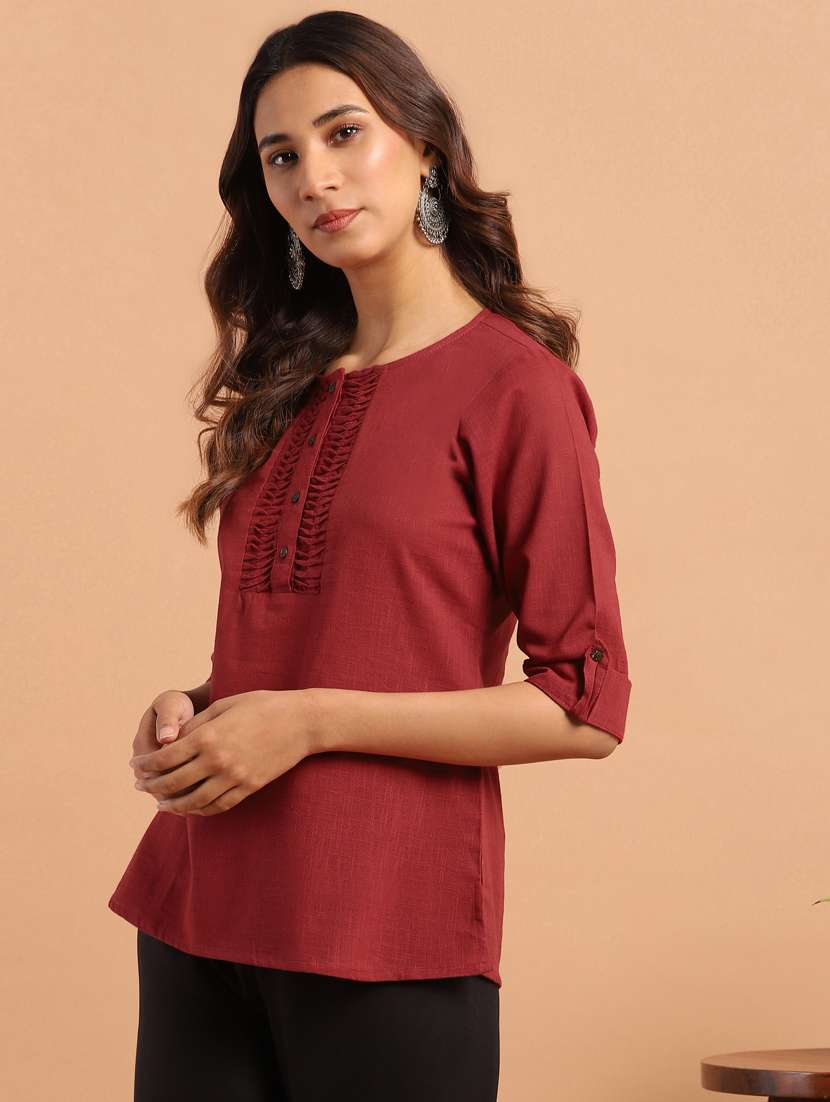 Women's A Line Round Neck Top