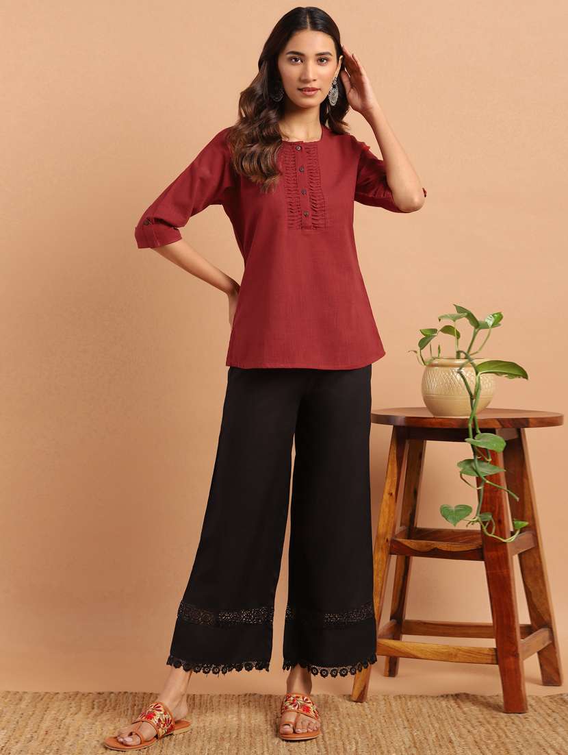 Women's A Line Round Neck Top