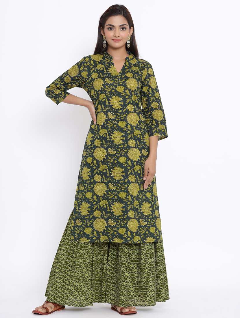Printed Kurta Sharara Set