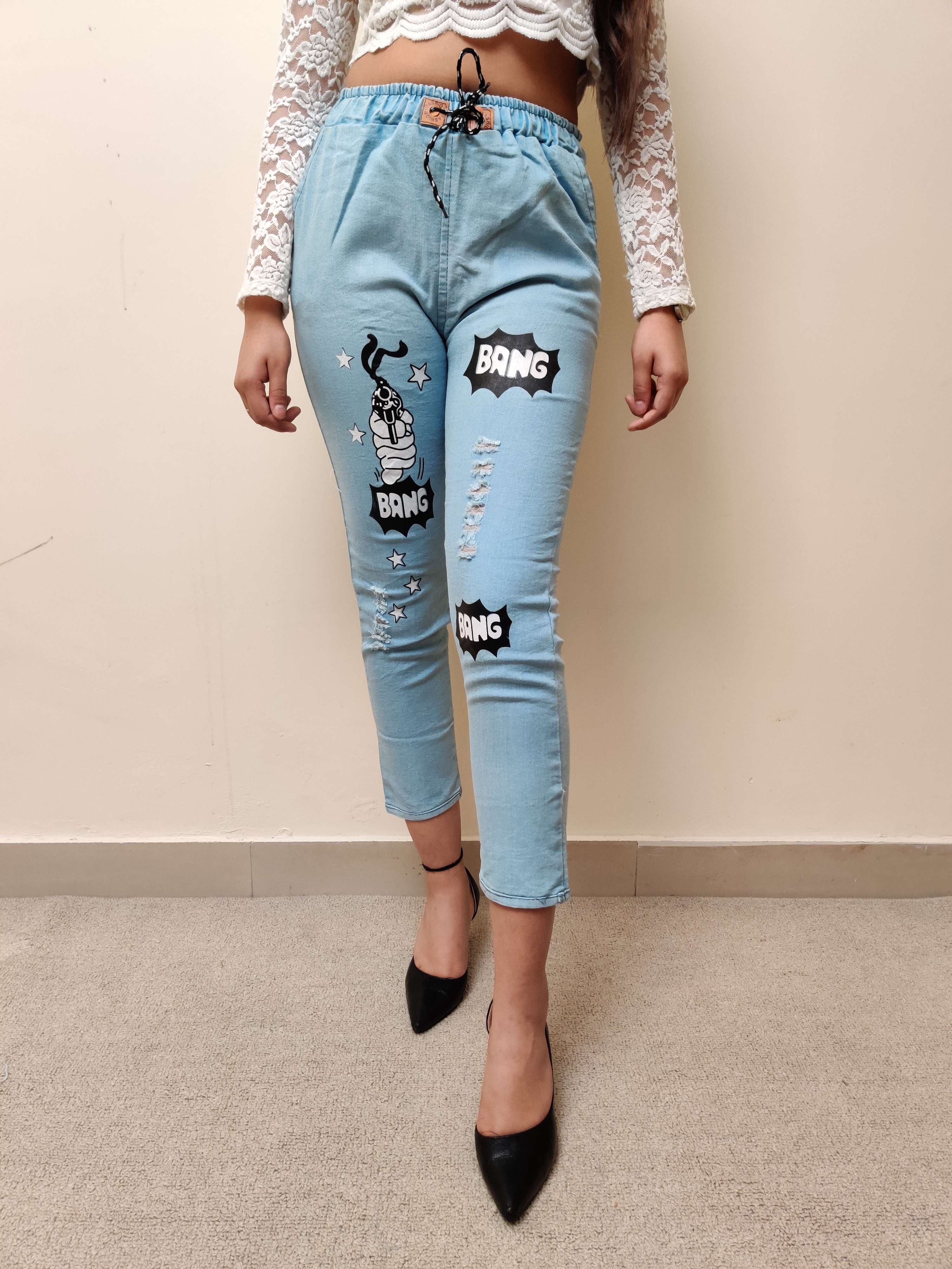 Bang Print Casual Women Jogger 