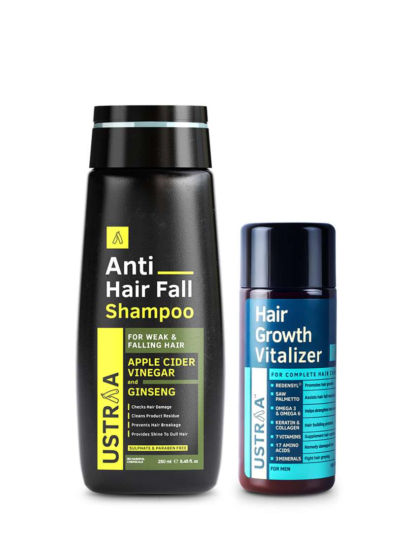 Ustraa Anti Hairfall Shampoo   250ml & Hair Growth Vitalizer   100ml