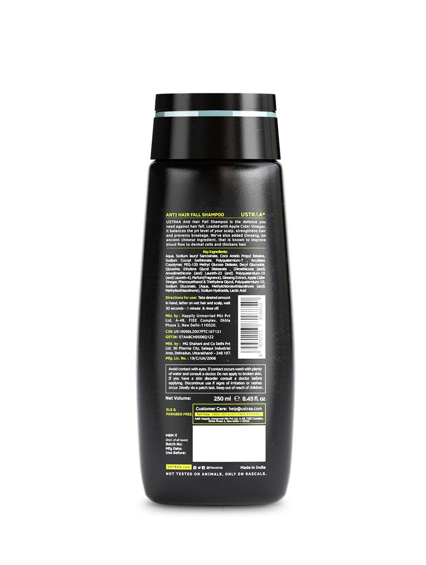 Ustraa Ayurvedic Hair Oil   200ml & Anti Hair Fall Shampoo   250ml