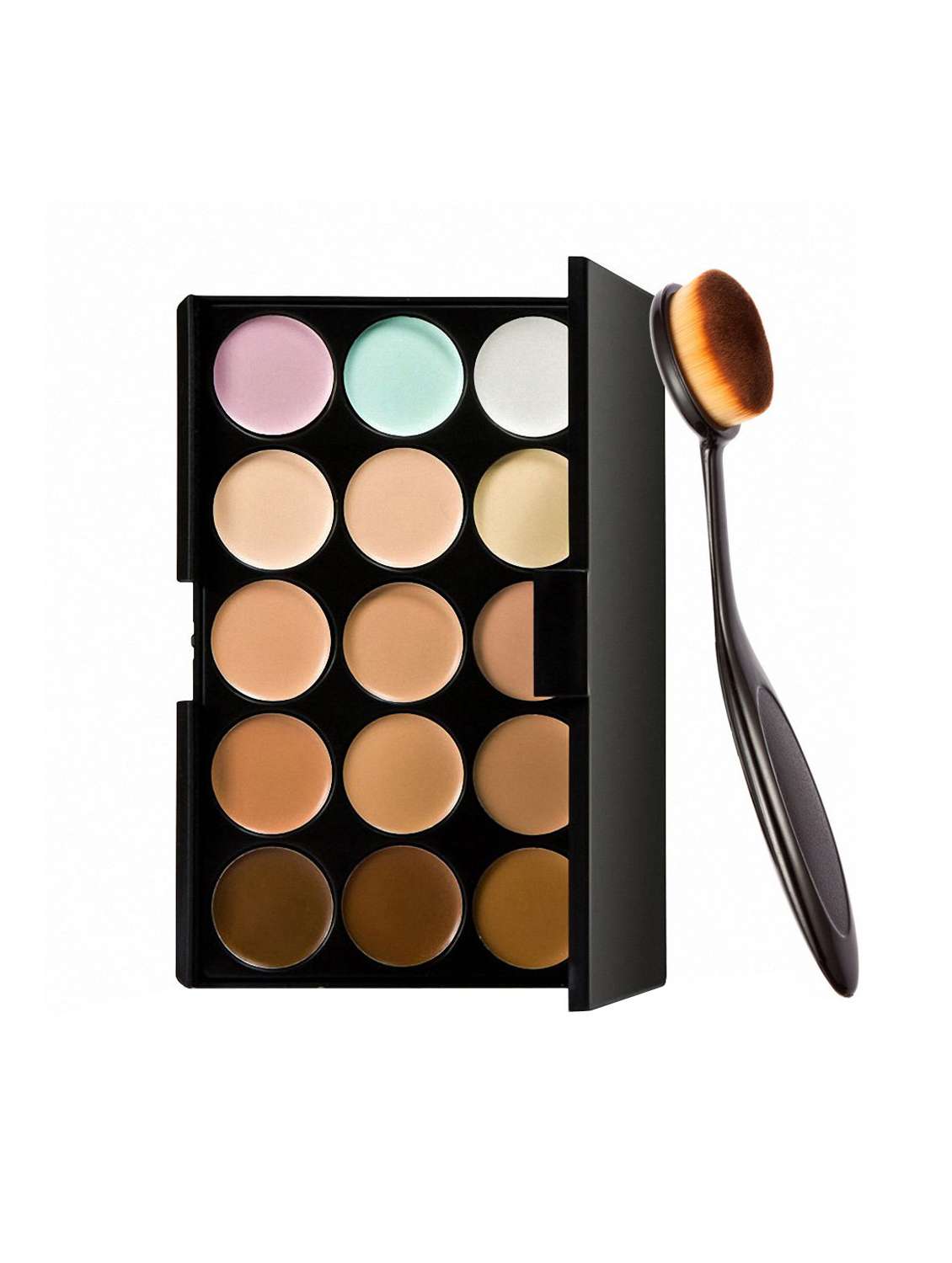 Favon Combo Of 15 Color Contour Palette & Makeup Brush