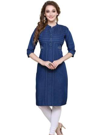 limeroad denim kurtis