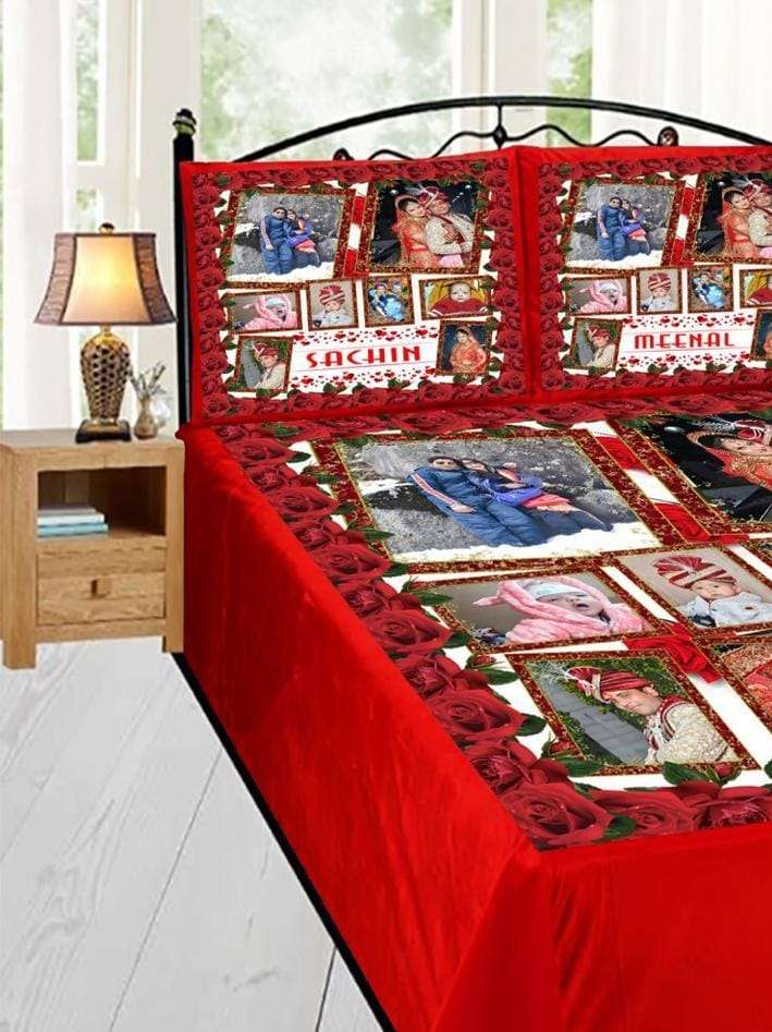 Buy online New Designs Added?? Customised Bedsheet Personalized from