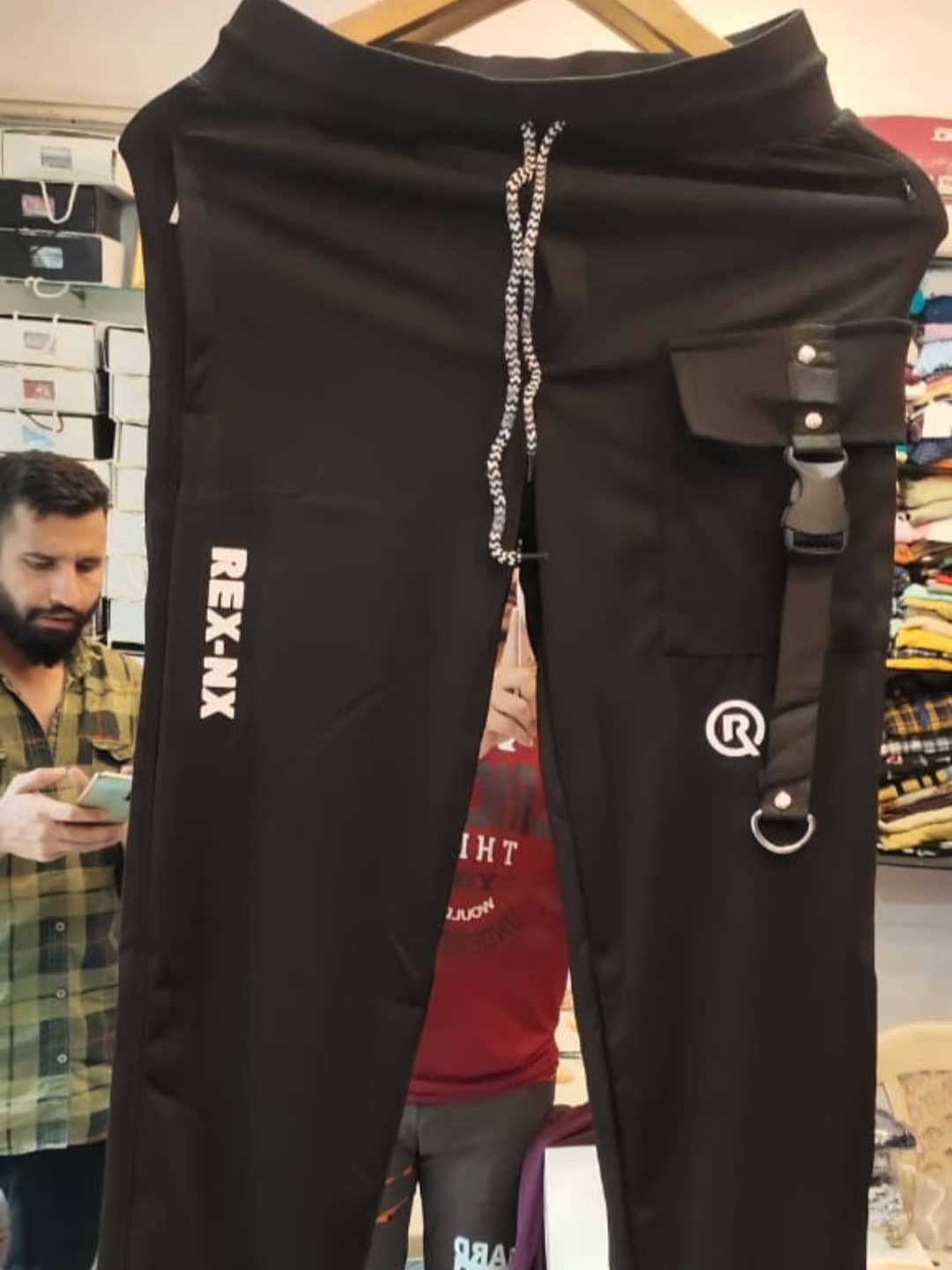 Buy online Green Lycra Track Pants from 