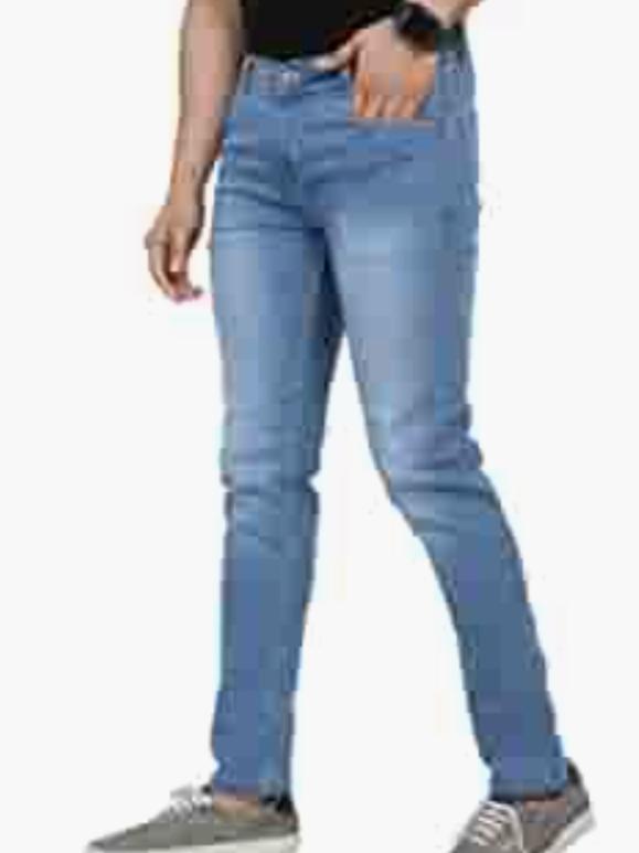 Slim Fit Plain Men Grey Cotton Jeans at Rs 599/piece in Indore | ID:  2852179034230