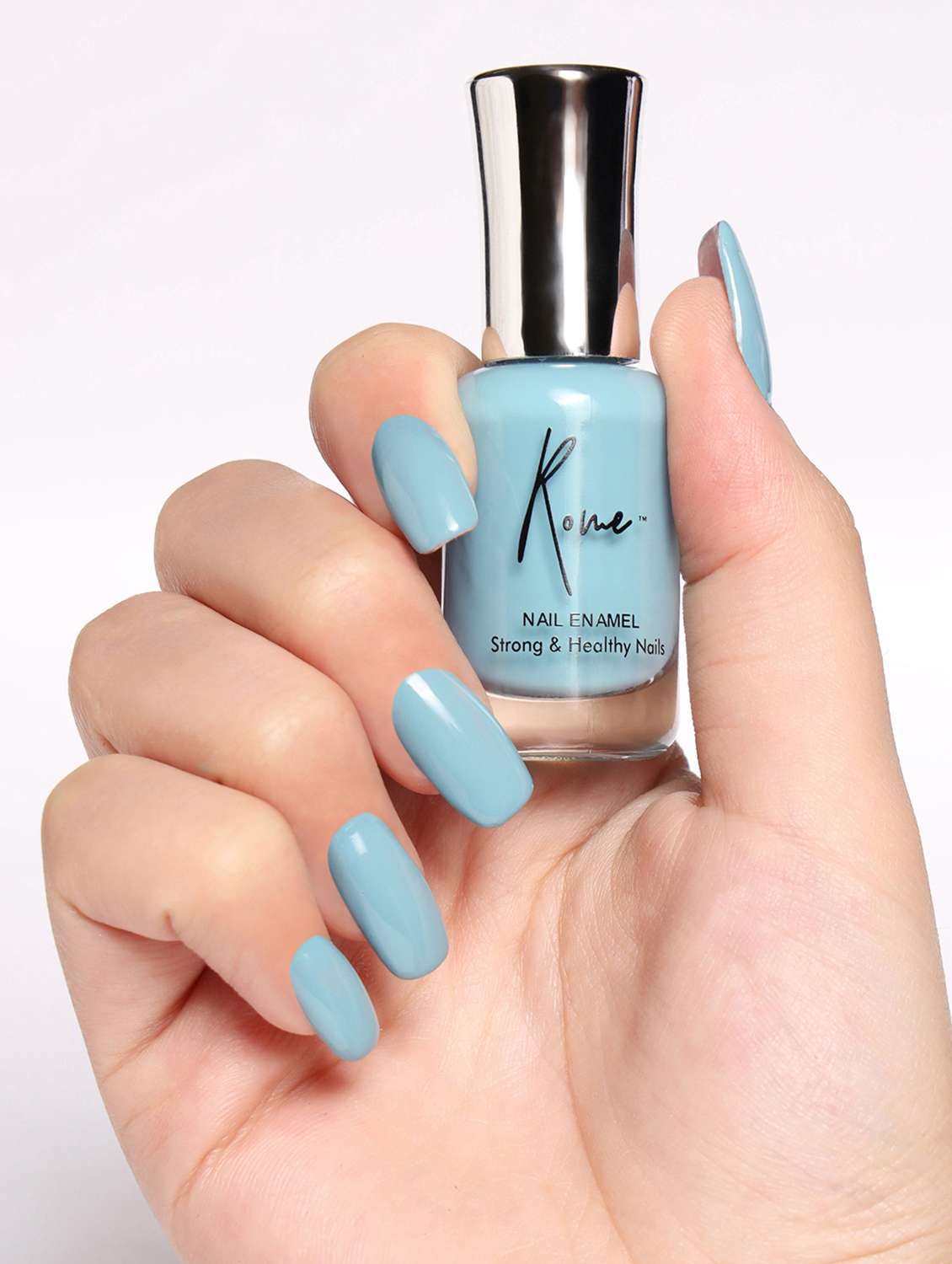 Set Of 3 Strong & Healthy Nail Enamel (Stone Grey, Turkish Blue & Ruby Rush)