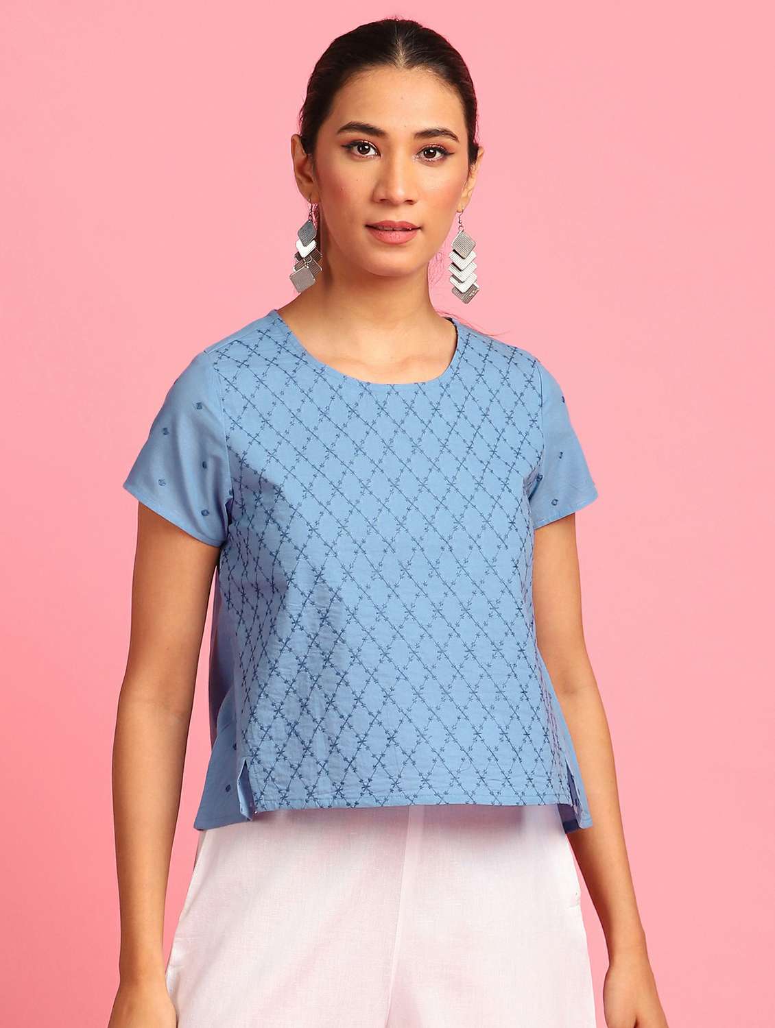 Women's A Line Round Neck Top