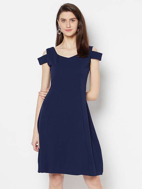 Buy Online Purple Polyester Fit Flare Dress From Western Wear For Women By Deebaco For 792 At 67 Off 22 Limeroad Com