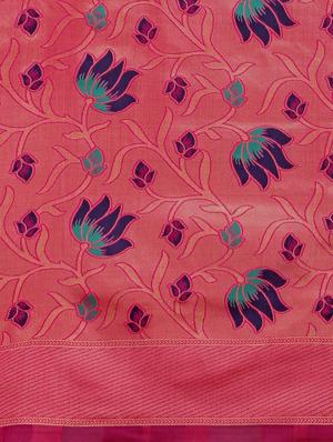 women's floral pink colored saree - 17908157 - Standard Image - 3