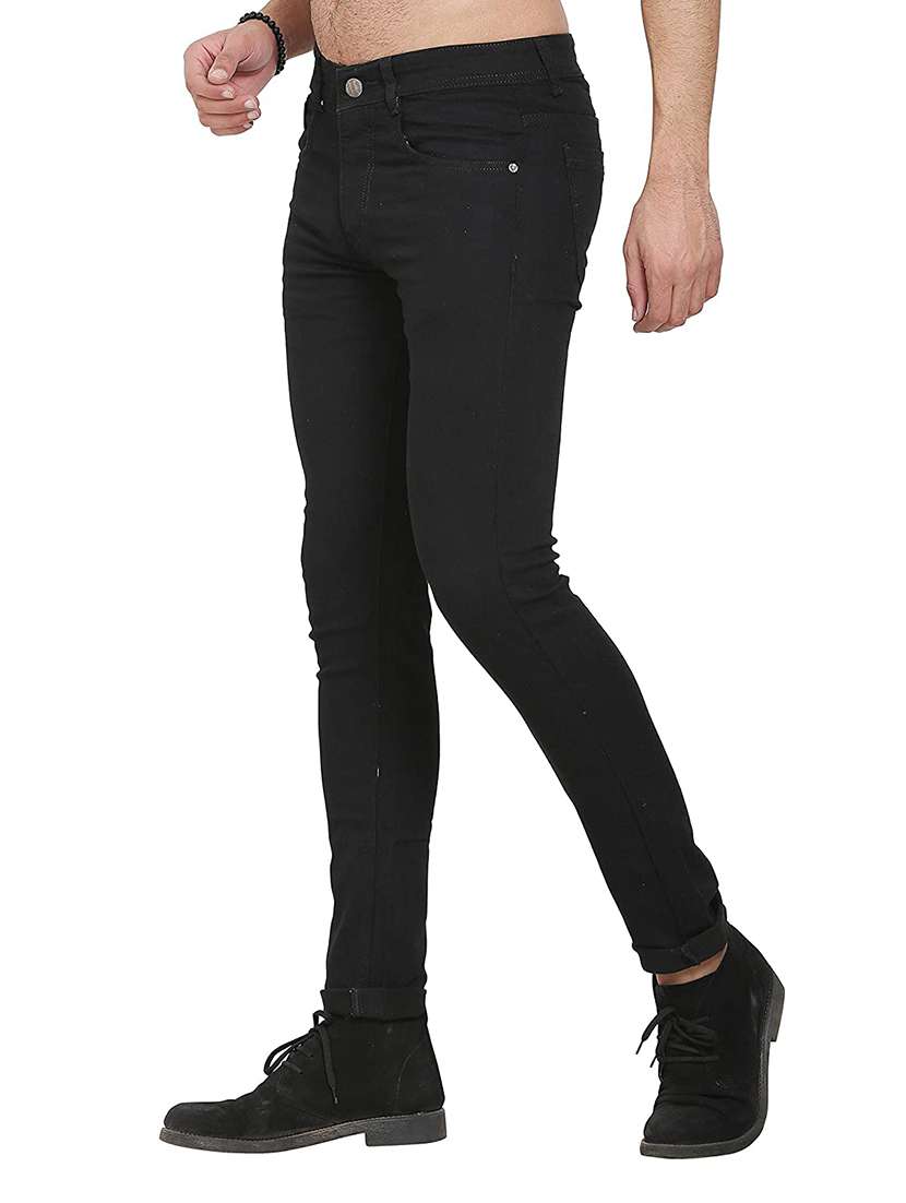 Mens Slim Fit Plain Jeans