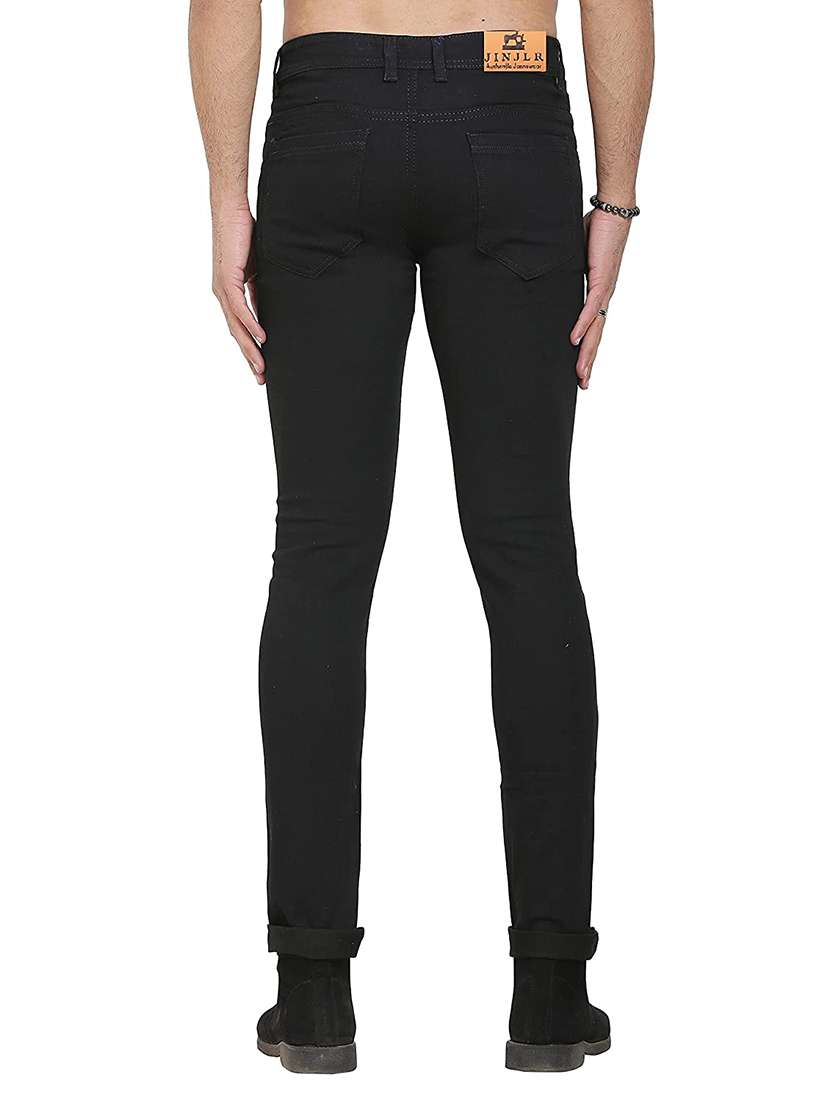 Mens Slim Fit Plain Jeans