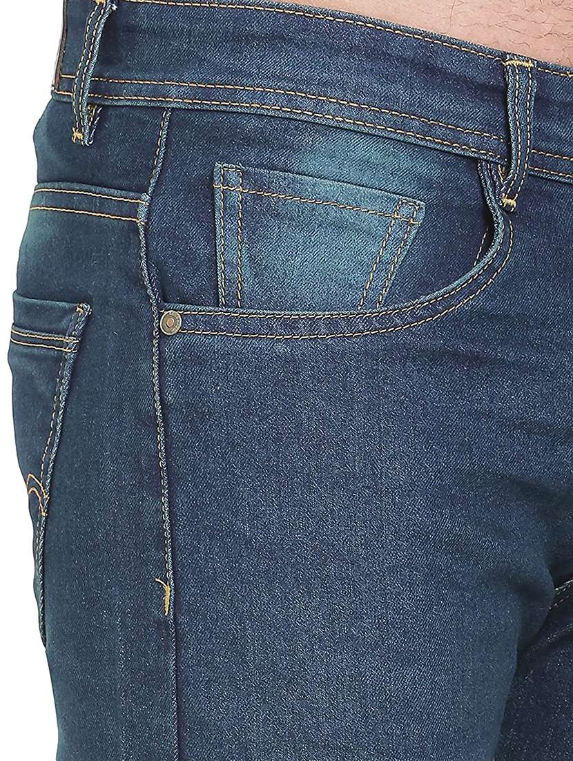 Mens Slim Fit Plain Jeans
