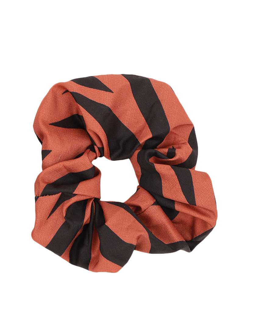 Coral Printed Viscose Headband And Scrunchy Combo Pack