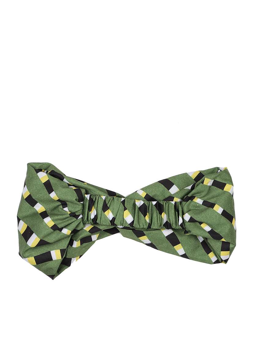 Green Printed Viscose Knot Design Headband