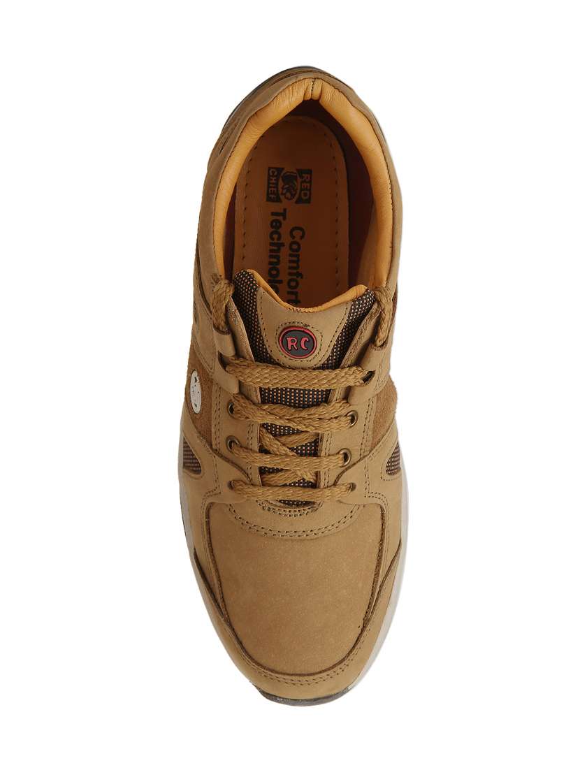 Brown Leather Lace Up Casual Shoes 