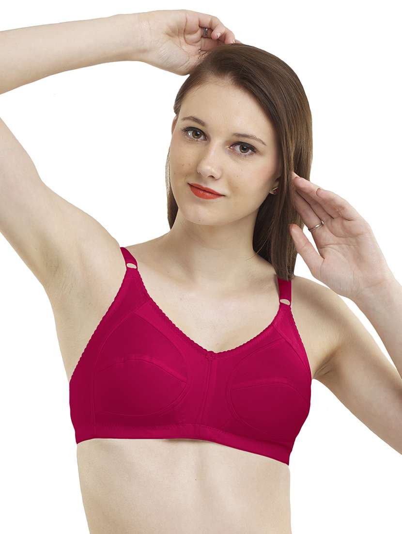 Buy online Pink Non Padded Minimizer Bra from lingerie for Women by