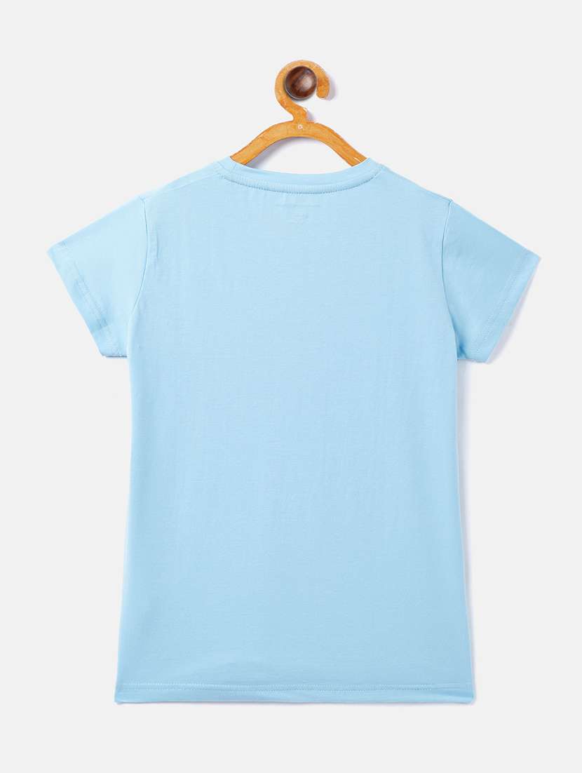 Blue Cotton Blend Tee