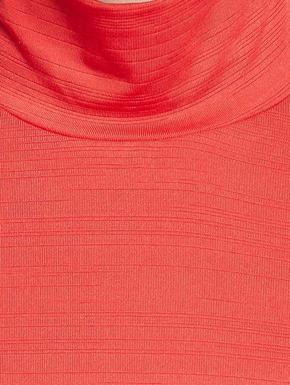 Women's Plain Turtle Neck T Shirt