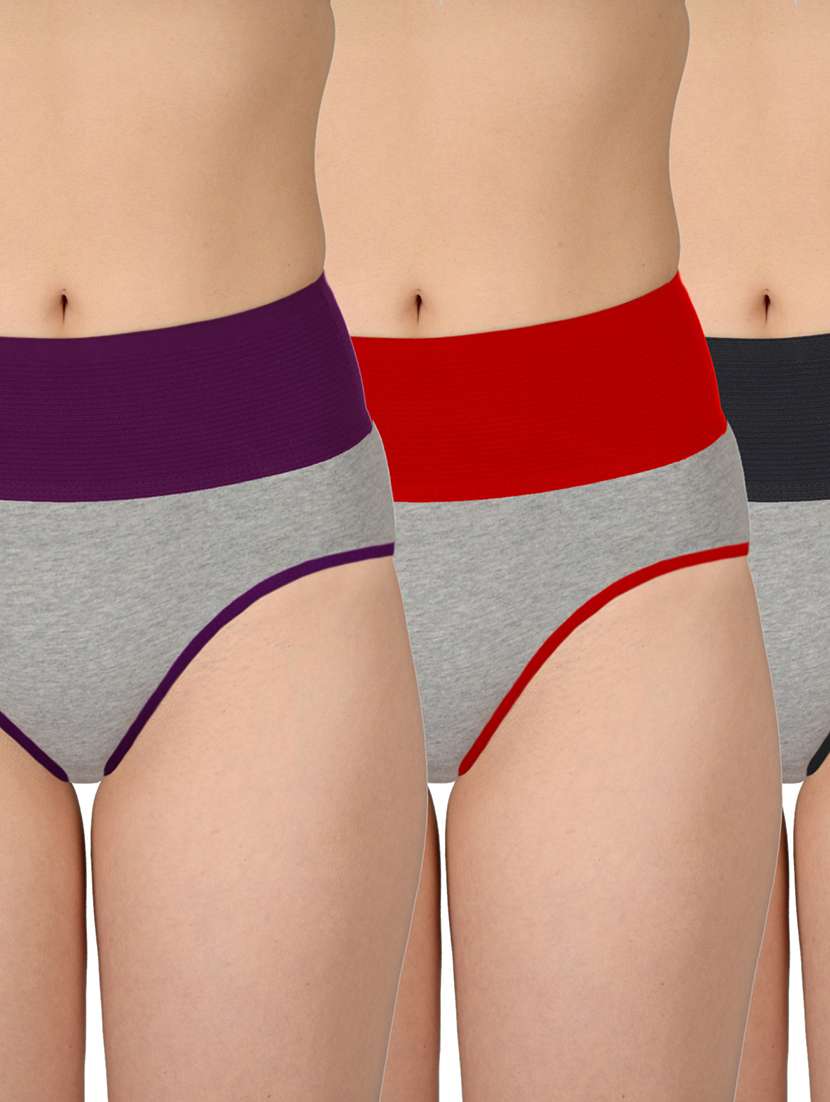 Set Of 3 Printed Hipster Panty