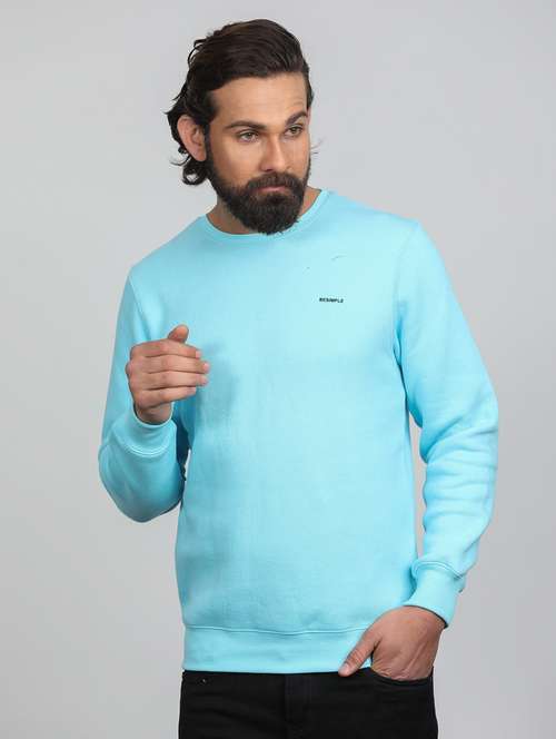 Buy online Turquoise Blue Solid Sweatshirt from top wear for Men by  Besimple for ₹699 at 42% off | 2023 Limeroad.com