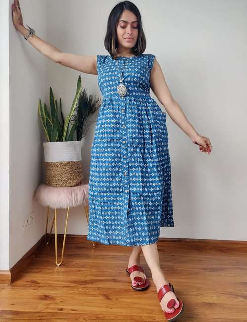 Hand Block Printed One Piece Dress 