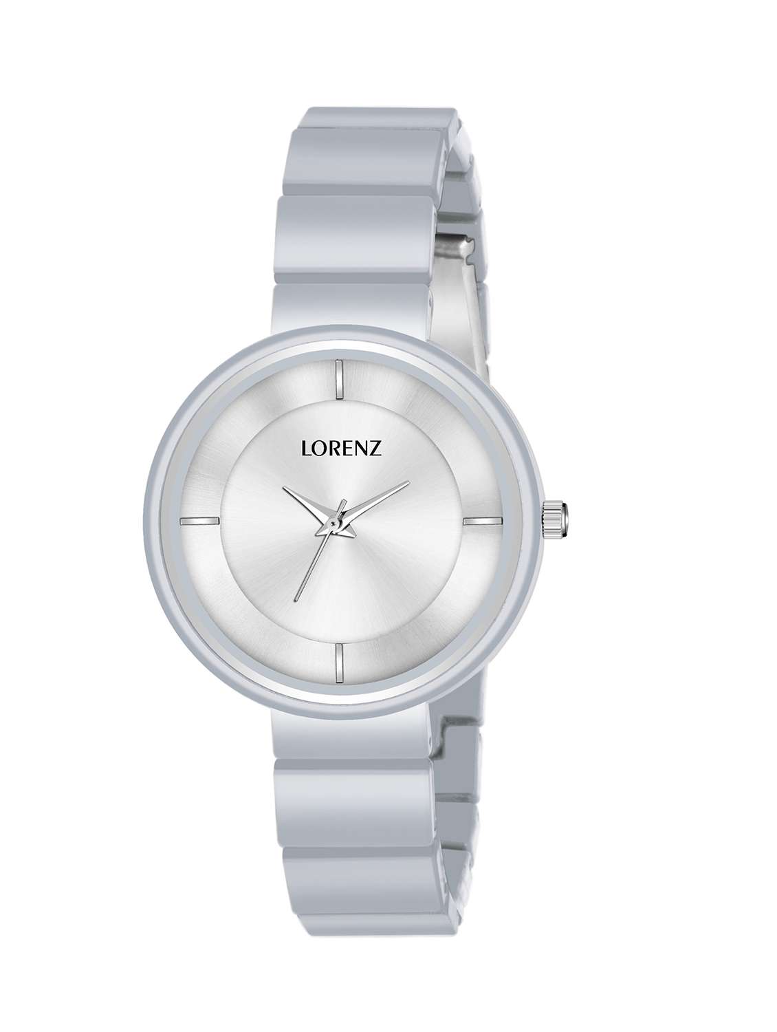 Lorenz Luxury Finish Silver Analogue Watch For Women & Girls | As 105a