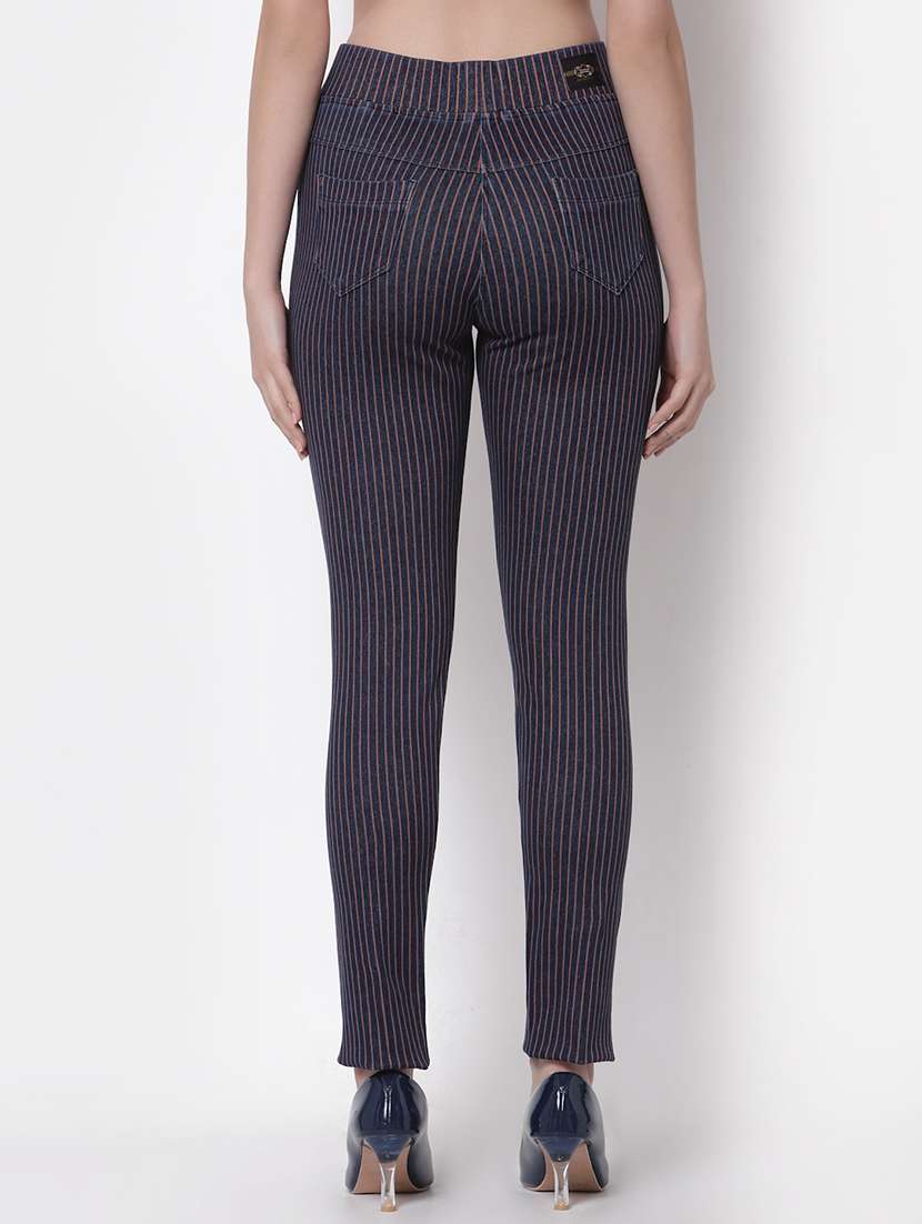 Mid Rise Striped Jegging