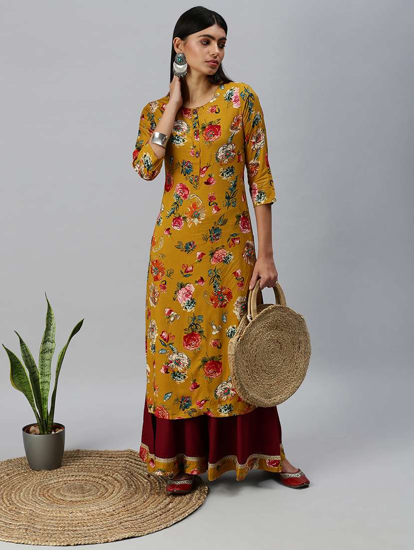 Women Floral Printed Kurta Sharara Set