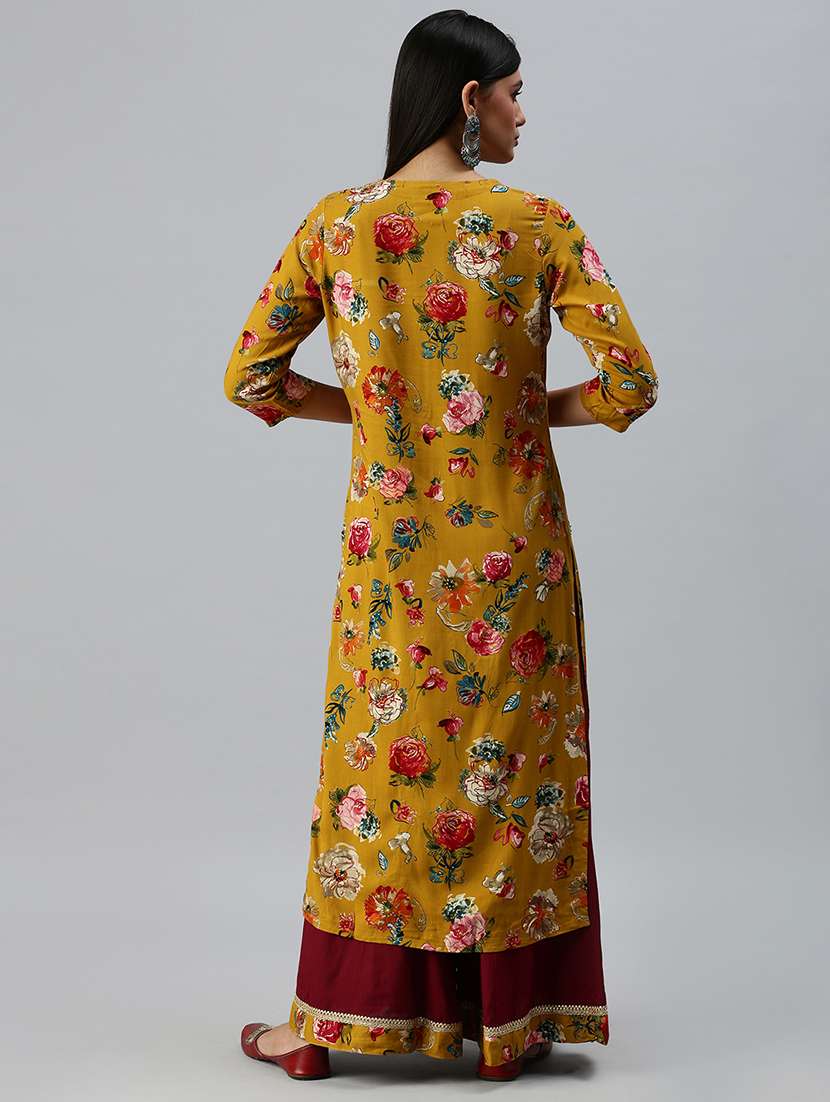 Women Floral Printed Kurta Sharara Set