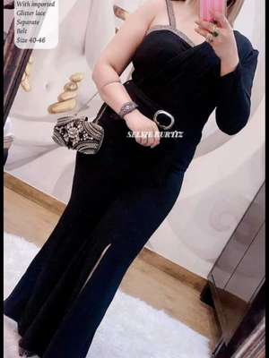 Buy online Black Party Wear Jumpsuit 