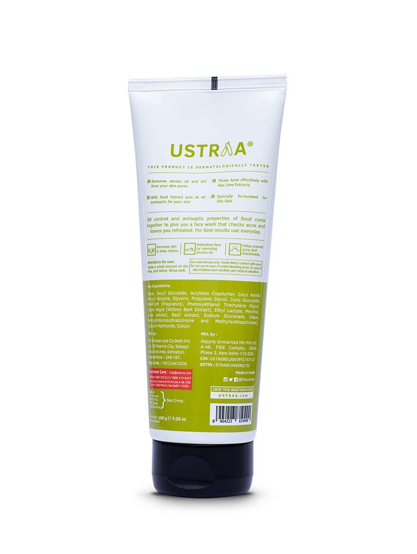 Ustraa Body Lotion Germ Free   200ml & Face Wash   Oily Skin (Checks Acne & Oil Control)   200g