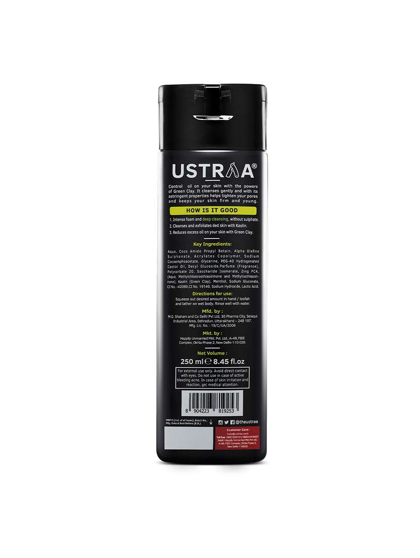 Ustraa Body Lotion Germ Free   200ml & Body Wash  Green Clay   250ml