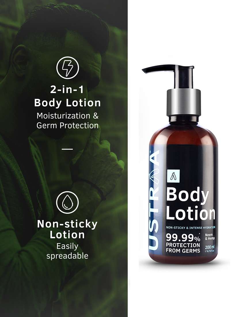 Ustraa Body Lotion Germ Free   200ml& De Tan Face Mask   Oily Skin   125 G