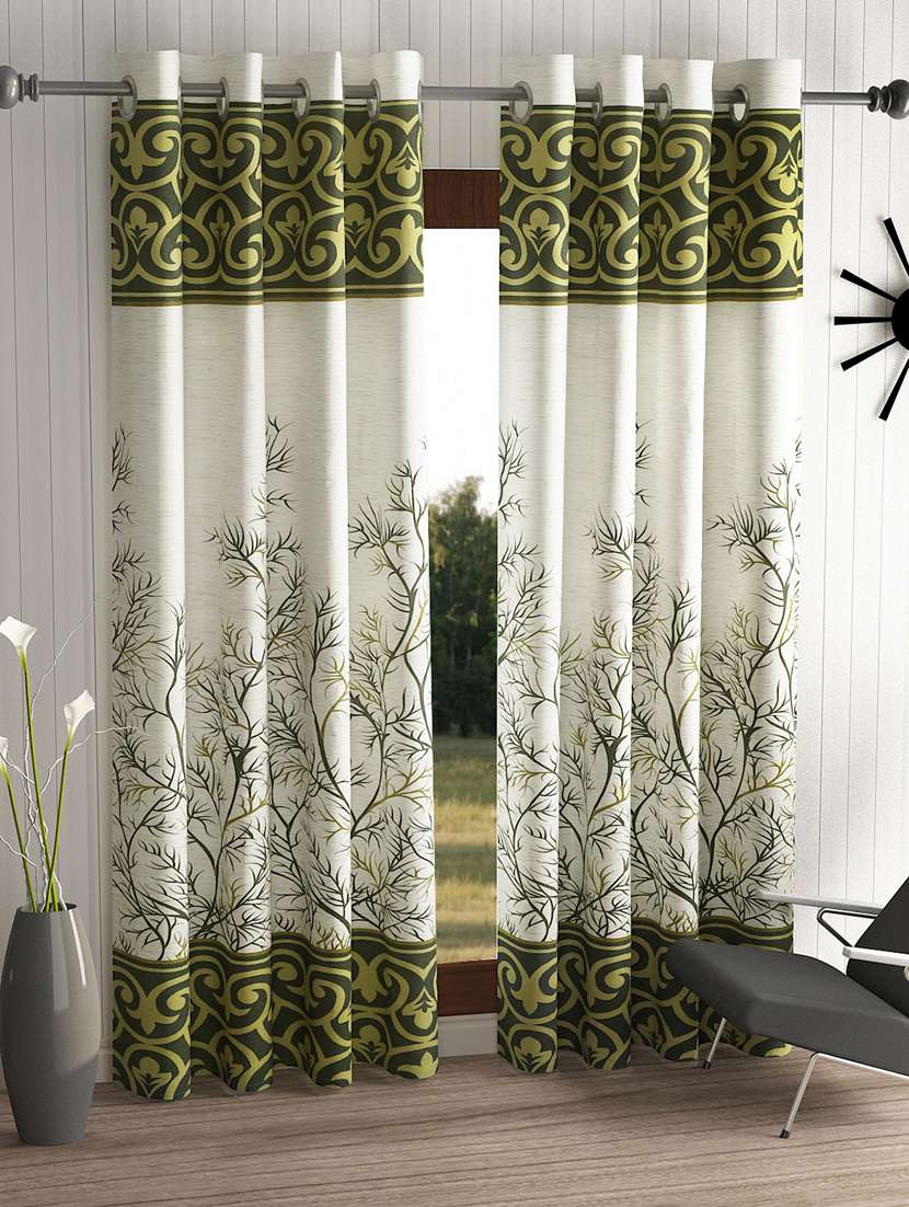 Home Sizzler 2 Pieces Maroon Door Curtains