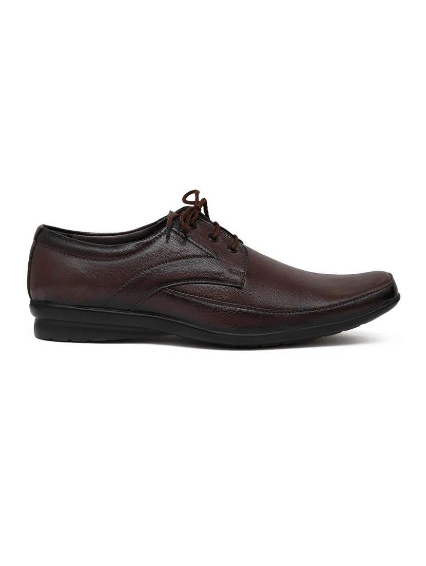 Brown Lace Up Formal Derby Shoes