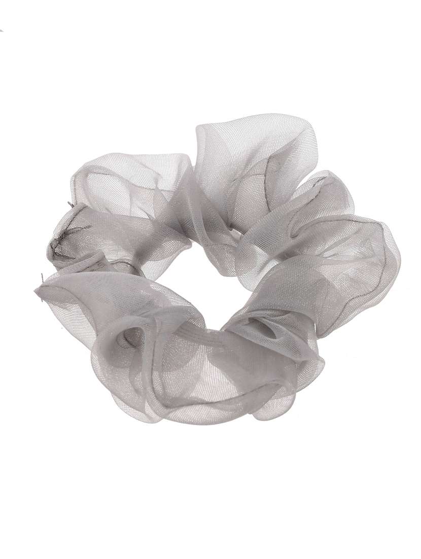 Set Of 6 Multi Colored Organza Scrunchies Ponytail Holders