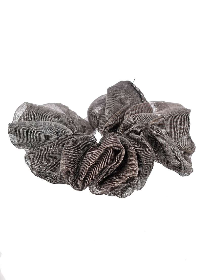 Set Of 5 Multi Colored Organza Scrunchies Ponytail Holders