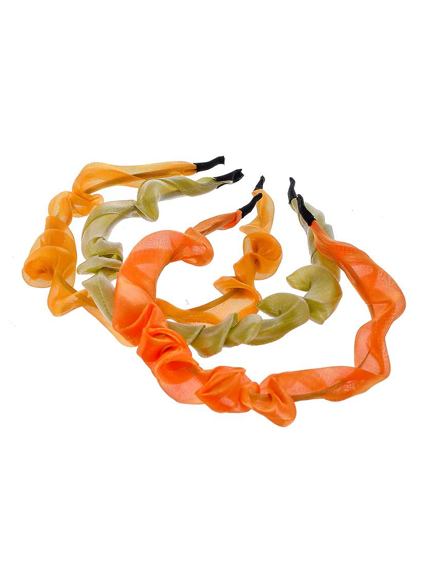 Set Of 3 Multi Color Fabric Hairband