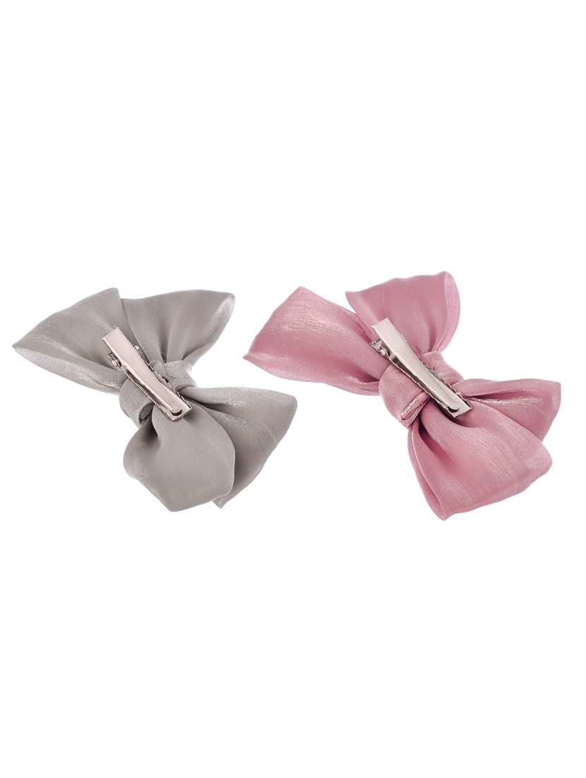 Set Of 2 Pink & Green Alligator Hair Clip