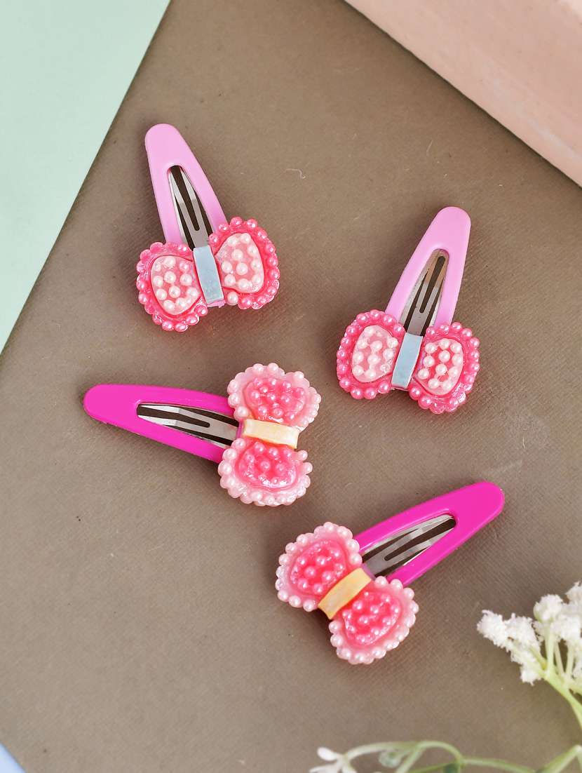 Set Of 4 Bow Tic Tac Hair Pin