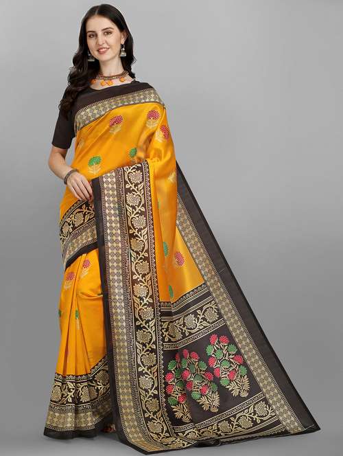 Buy party wear black sarees for women 