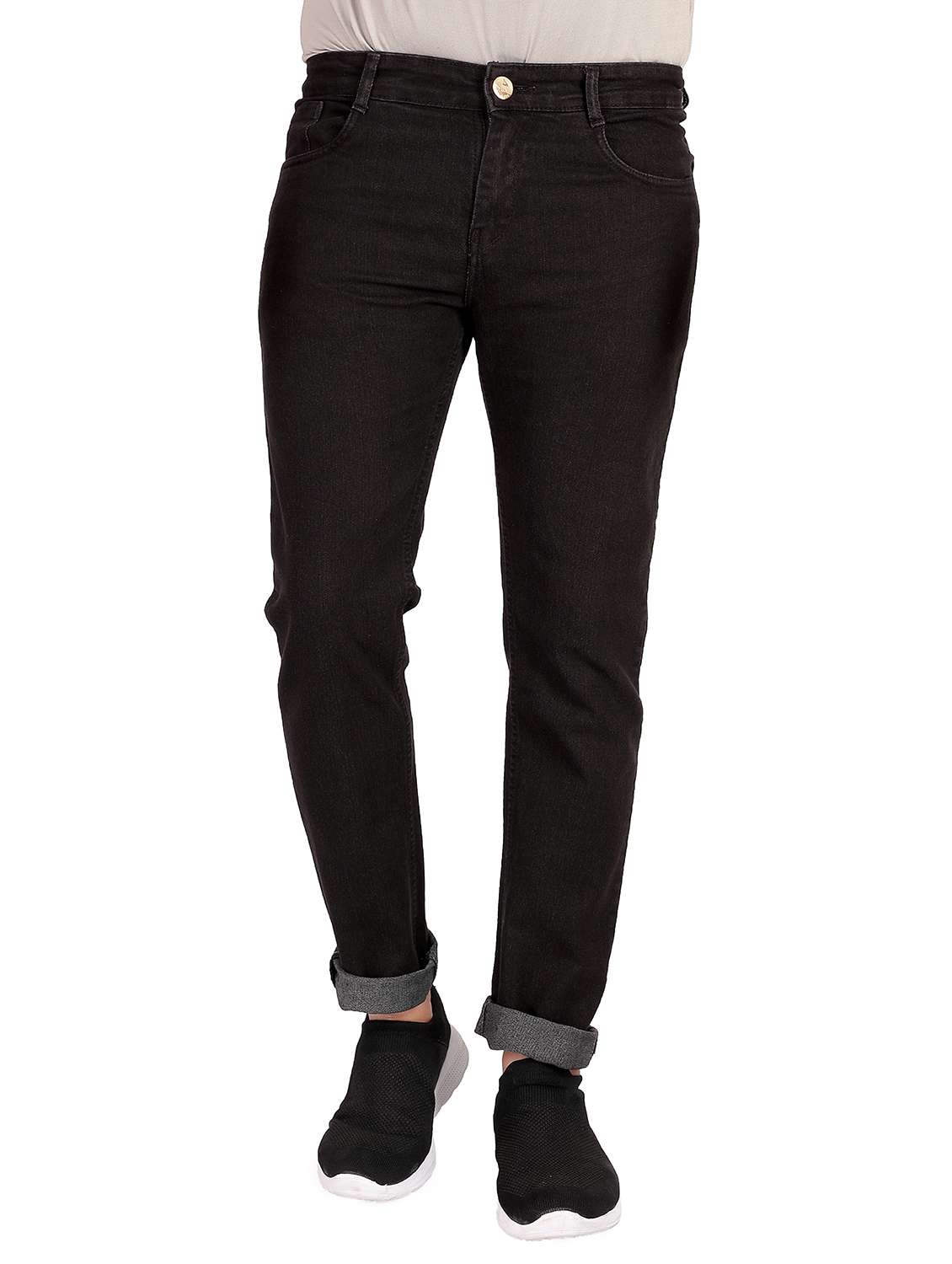 Mens Slim Fit Plain Jeans