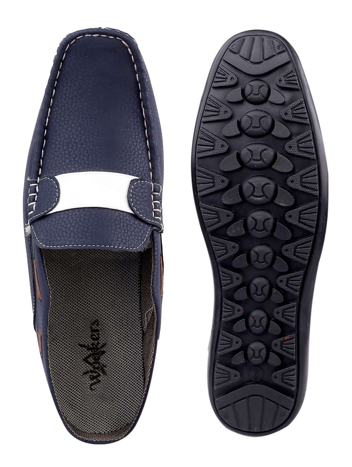 Buy online Navy Blue Slip On Loafers from Casual Shoes for Men by