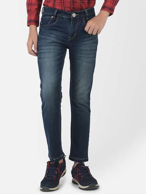 Boy's Plain Skinny Fit Jeans
