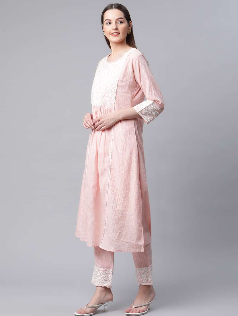 Pink Kurta Pant Set