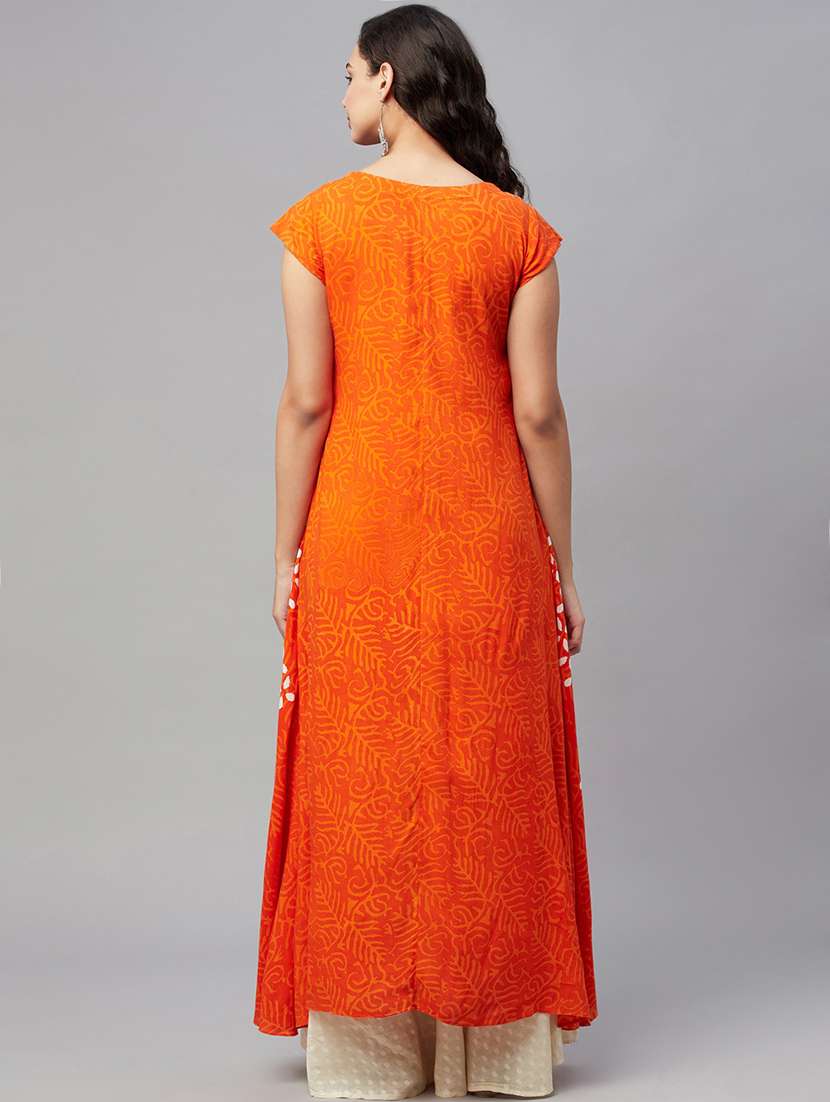 Buy online Printed Aline Ethnic Dress from ethnic wear for Women by