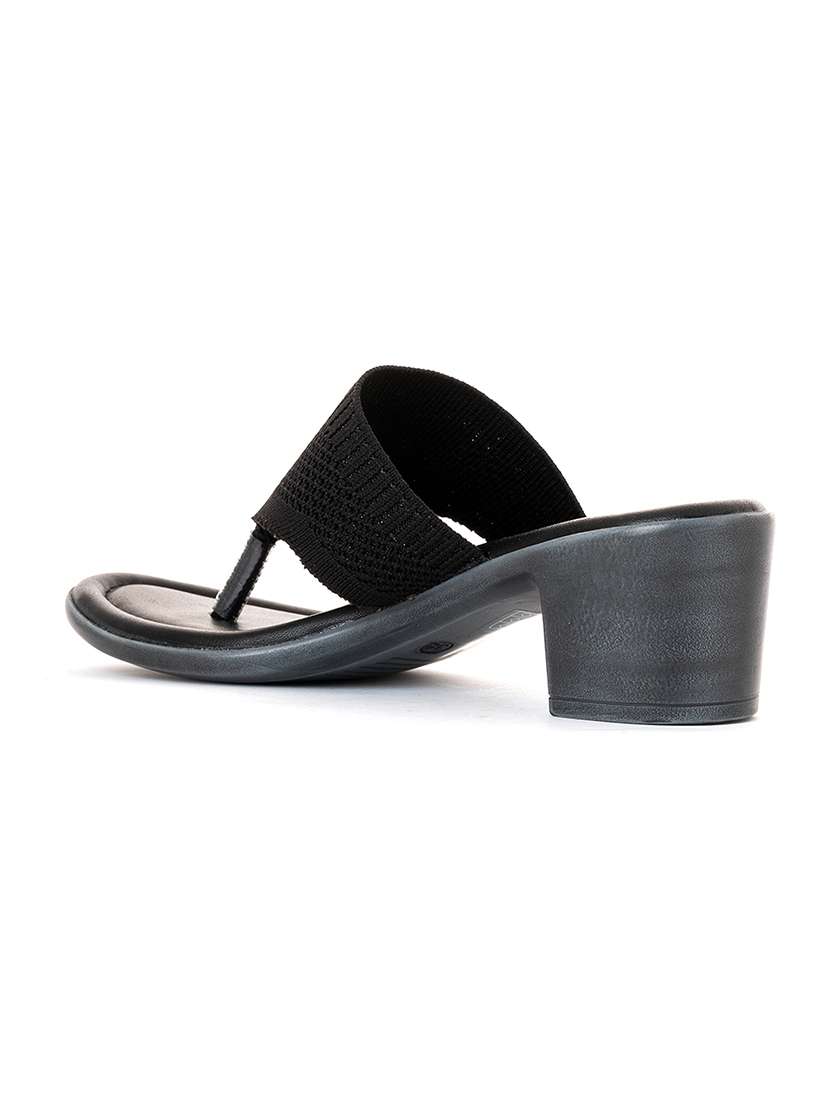 Buy online Women Black Toe Separator Sandal from heels for Women by Khadims for ₹849 at 15 off